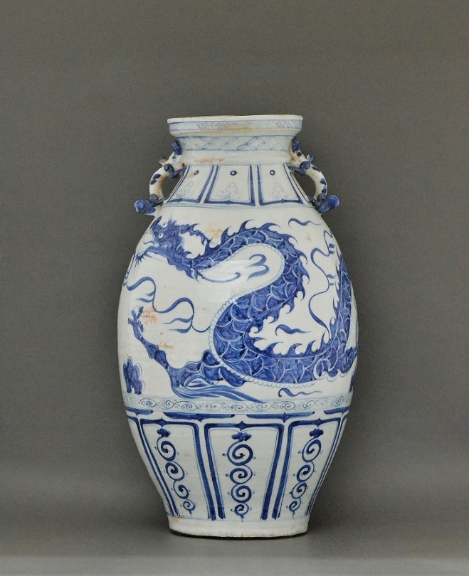 Dragon Meiping with Handles, Yuan Dynasty